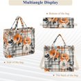 thumbnail image 6 of FORMRS Womens Corduroy Tote Bag Crossbody Shoulder Handbag with Pocket, Plaid Floral, 6 of 7