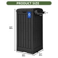 thumbnail image 2 of Uforic 38 Gallon Outdoor Resin Trash Can with Lid, Includes Sorting Labels, Ash Holder, Stakes and Suction Cups, Hideaway Storage for Patio Backyard Garden, Black, 2 of 9