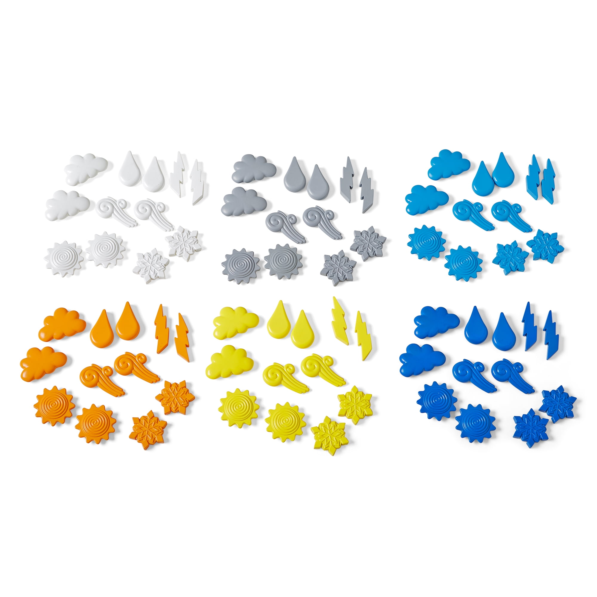 hand2mind Explore the Weather Counters, Weather Toys, Meteorology for Kids, Math Counters for Kids, Color Sorting Toys, Counting Manipulatives, Montessori Math Materials, Preschool Science Toys