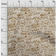 thumbnail image 2 of oneOone Polyester Spandex Brown Fabric Writing Beach Sewing Fabric By The Yard Printed Diy Clothing Sewing Supplies 56 Inch Wide, 2 of 4