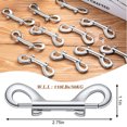 thumbnail image 2 of 20 Pcs Clips de Pêne à Double Extrémité en Alliage de Zinc Matériel de Bateau Mousqueton Pivotant Double Extrémité, 2 of 5