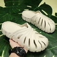 thumbnail image 3 of Monstera Slippers, Summer Arch Support Cloud Slippers for Women Men Beach Bathroom Sandal, EVA Thick Sole Non Slip Quick Drying Slides (Color : White, Size : 42), 3 of 7