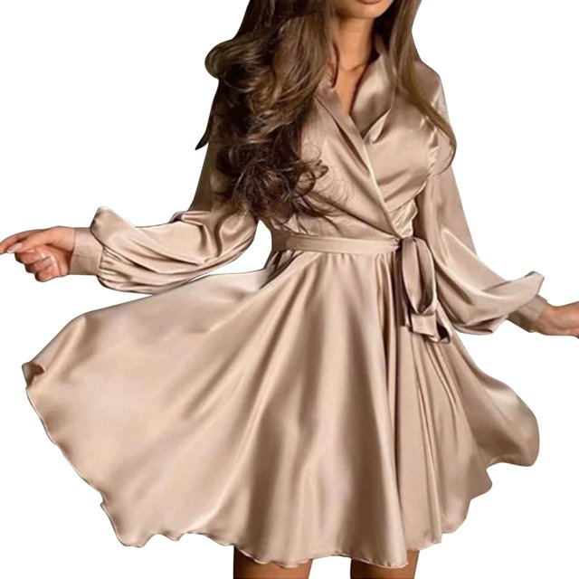 Vestido casual largo con cuello en V para mujer - Vestido de verano sin mangas de color liso - Cintura elástica para la playa o una fiesta
