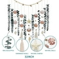 thumbnail image 4 of Real Eucalyptus Wall Decor with Natural Seashell Beach Decor Coastal Home Decorations with Fresh Eucalyptus Stems Hanging Wooden Bead Garland for Large Bedroom Bathroom Living Room 32 x 32 Inch, 4 of 7