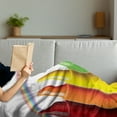 thumbnail image 3 of Crayon Soft Flannel Fleece Blanket, Digital Illustration of Colorful Painting Elements and Blurry Rainbow Nursery Themed, Cozy Plush for Indoor and Outdoor Use, 70" x 90", Multicolor, by Ambesonne, 3 of 5