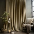 thumbnail image 2 of Lapalife Velvet Curtains, Rod Pocket Room Darkening Curtain Christmas Window Curtain Drapes for Living Room Bedroom, Champagne, 52''x 120'', 1 Panel, 2 of 7