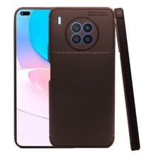 Funda de Silicon Uso Rudo Atti Rugged Carbon Huawei Nova 8i Cafe 1pz Mas Mica 9D