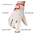 thumbnail image 2 of Natural Leather Mans Industrial Protect Gloves Repair Work Safety Protection ,Flexible and Comfortable, 2 of 7