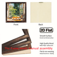 thumbnail image 4 of 2D Flat 1Pc Wood Frame Sign Rustic Kitchen Window, Still Life Oil Painting, Farmhouse Square Wall Art Paintings Ideal Gift For Living Room Bedroom Corridor Wall Decor Room Decoration Ready to Hang, 4 of 9
