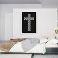thumbnail image 2 of ARTCANVAS Black Pink Blue Christian Church Jewel Cross Pixel Canvas Art Print - Size: 40" x 26" (0.75" Deep), 2 of 9