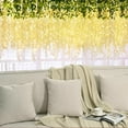 thumbnail image 4 of Wisteria Hanging Flowers, 3.6 Feet Wisteria Artificial Flowers, Wisteria Garland with 3D Butterfly, Hanging Vines for Brdroom Wedding Home Party Wall Decor (White & Purple), 4 of 5