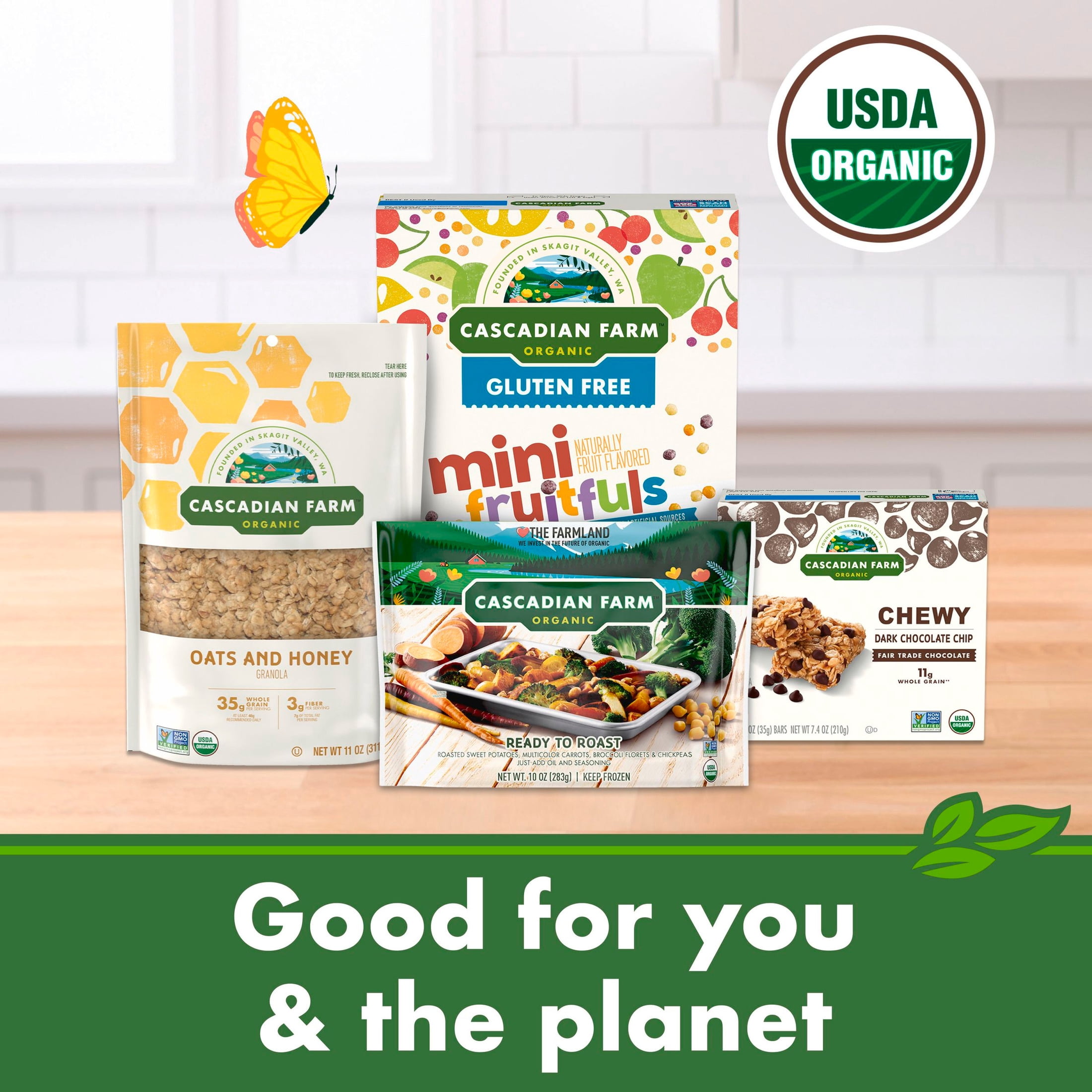 (2 pack) Cascadian Farm Organic Fruitful O's Cereal, Gluten Free, 10.2 oz