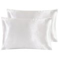 thumbnail image 3 of 2x Silky Satin Pillowcase Soft Smooth Pillow Cover for Hair and Skin Solid Color, 3 of 12