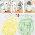 thumbnail image 6 of Cool Breathable Pet Dress - Spring/Summer Flower Sling Lantern Skirt for Teddy Dogs - Outdoor Wear, 6 of 8