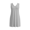 thumbnail image 6 of Tdoqot Womens Plus Size Sundress- V-Neck Sleeveless Loose Fit Summer Casual Mini Tank Dresses Gray Size 5XL, 6 of 6