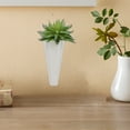 thumbnail image 4 of KALLORY 6-Pack White Wall Hanging Flower Pots Creative for Home Decor Indoor Outdoor Garden, 4 of 11