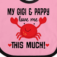 thumbnail image 4 of Inktastic Gigi and Pappy Love Me This Much Boys or Girls Baby Bib, 4 of 4