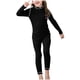 thumbnail image 1 of Odeerbi 1-9 Años Niñas Pijama Conjuntos Rib Knit Long Johns Pijama Manga Larga Cuello Redondo Botton Pantalones Largos Conjuntos, 1 of 7