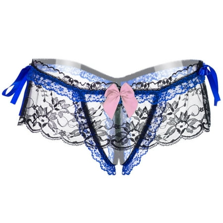 (2-Pack) Puawkoer Women sy Lace Panties Negligee Plus Sizey High-Crotch Transparent Floral Briefs Women Christmas Plus Size Underwear Cute Silk Stockings for Women