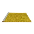 thumbnail image 2 of Ahgly Company Machine Washable Indoor Square Abstract Yellow Modern Area Rugs, 8' Square, 2 of 4