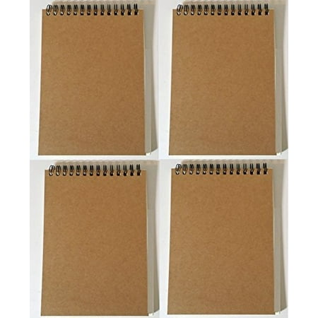 - notepads with kraft paper covers (5 x 7 spiral steno set of 4)