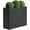Black, variant on Tall Rectangular Planter with Removable Liner, -Weather PE Rattan Large Modern Planters Indoor Outdoor Flower Pots Garden Box Patio Yard Front Porch Deck