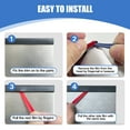 thumbnail image 3 of Self Adhesive U Channel Rubber Edge Trim, Rubber EPDM Material, Black Color, Fit for 3/16"(5mm) Thick Glasses, Mirrors, Plywood Boards,20 ft, 3 of 8