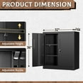 thumbnail image 3 of 36" Metal Office Storage Locking Cabinet, Lockable Garage Storage Cabinets, High Office File Cabinet with Adjustable Shelves for Garage(Black), 3 of 7