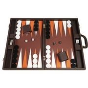 19-inch Premium Backgammon Set - Dark Brown Board