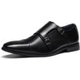thumbnail image 1 of Zapatos de Vestir para Hombre Bruno Marc con Hebilla Doble Negro Talla 7W, 1 of 6