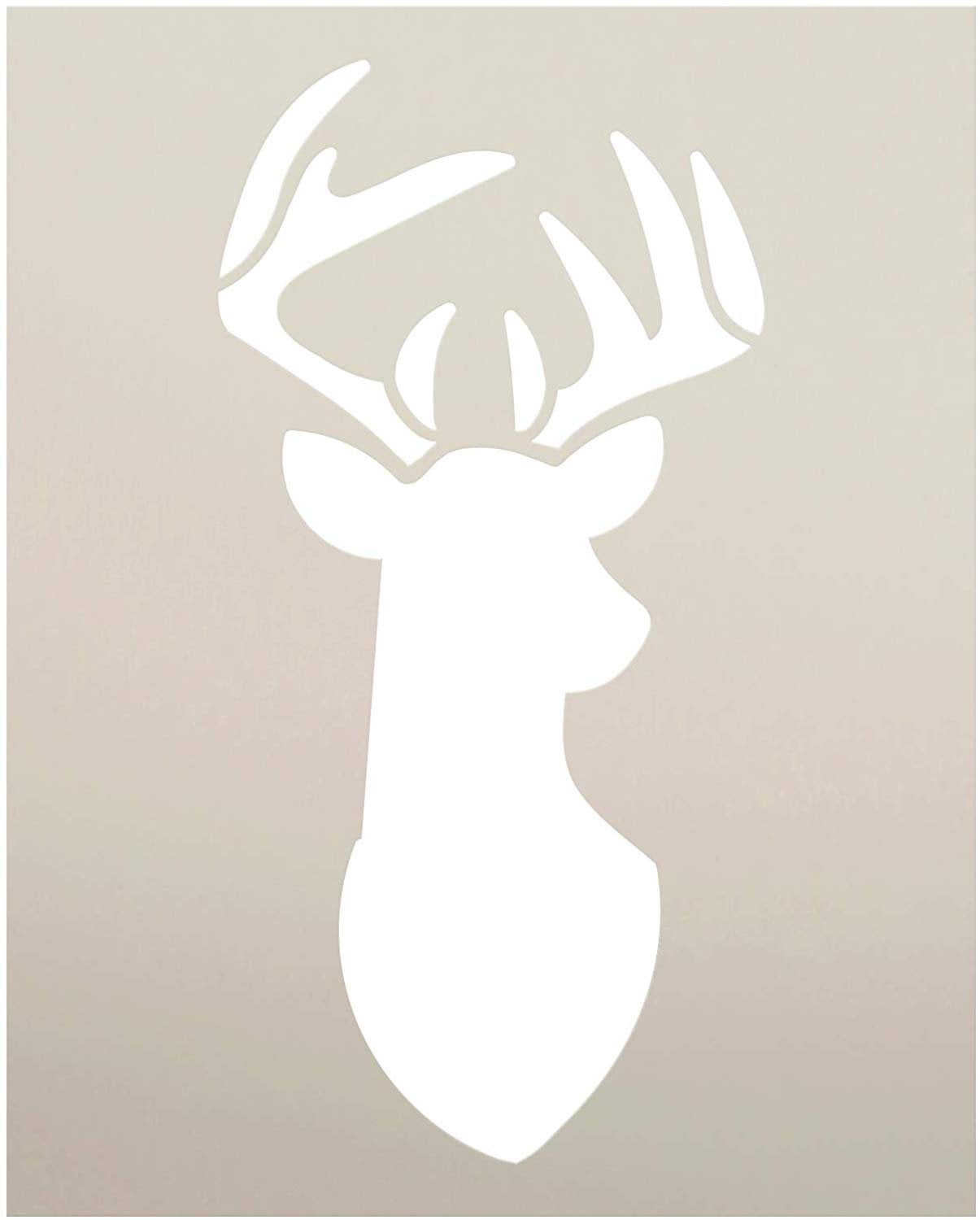 Stag deer silhouette Stencil Reusable Home Wall Decor Art Craft Paint Stencils 