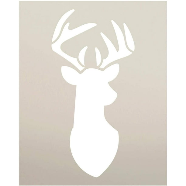 Deer Head Stencil with Antlers by StudioR12 DIY Country Animal Farmhouse  Decor Hunting Buck Wall Art for Man Cave Paint Wood Signs Reusable Mylar  Template Select Size 13.75 x 11 inch - Walmart.com