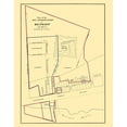 thumbnail image 2 of Bowen 15x18 Gold Ornate Wood Framed with Double Matting Museum Art Print Titled - Detroit Michigan Military Reservation Plan 1860, 2 of 4