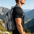 thumbnail image 4 of VeFlora Men's Waterproof Sling Crossbody Bag, Lightweight Chest Shoulder Backpack, Portable Outdoor Sports Bag for Hiking Travel Commuting Daily Use(Grey/One Size), 4 of 5