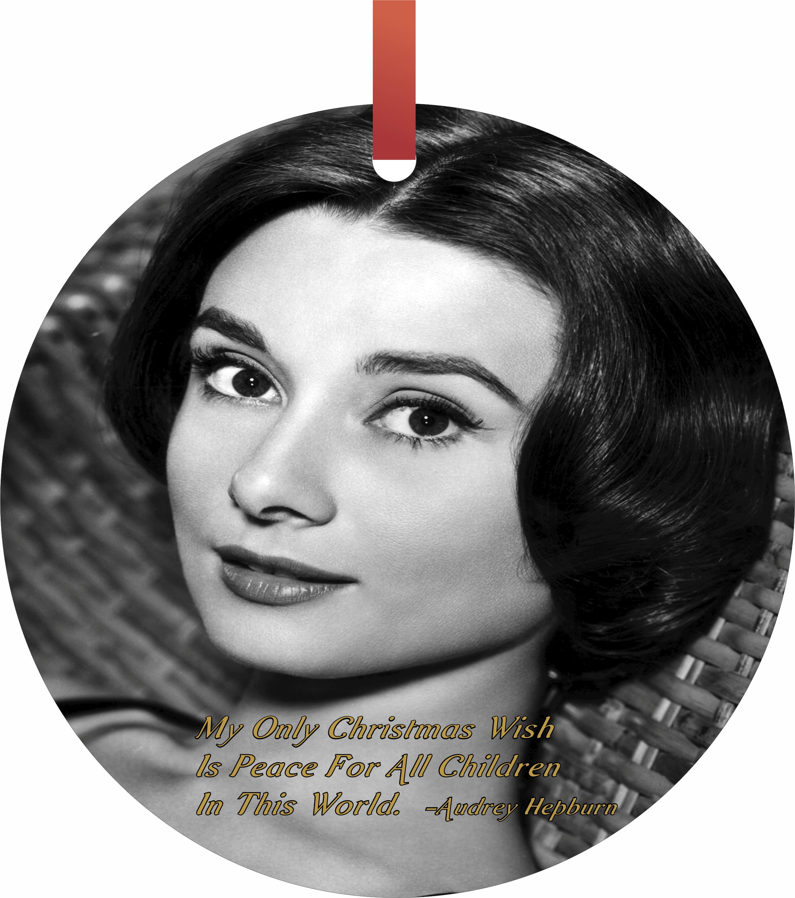 Audrey Hepburn Christmas Ornament 