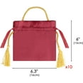 thumbnail image 2 of Jimin Red Favor Bags Bulk Drawstring Satin Gift Bags Jewelry Pouches Return Gifts Pouch Christmas Birthday Wedding Party Favors Gift Wrapping Supplies Candy Bags with Handles (10pcs), 2 of 6