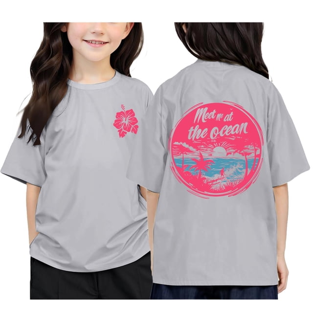 Xuewenshw T-Shirt Imprimé à Col Rond Manches Courtes pour Garçons et Filles