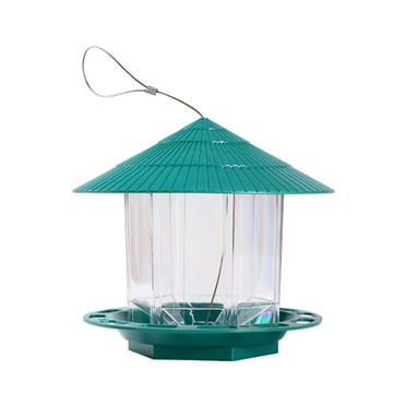 FACEGA Bird Feeder,Hanging Design Squirrel Proof Bird Feeders,Automatic Feeding Bird Feeders for Outdoors With Hanging Design,GREEN