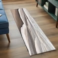 thumbnail image 4 of Abstract Wave Effect Runner Rugs 2x6 ft Gary Brown Gradient Beach Washable Hallway Rugs Non-Slip Floor Mats Absorbent Carpet Bedside Runners for Bedroom Kitchen Bathroom Laundry Room, 4 of 9