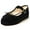Black, variant on YDN Women Fashion Bows Platform Low Heel Mary Jane Pumps Round Toe Buckle Strap Flats Comfy Prom Party Club Shoes Size 7 Red