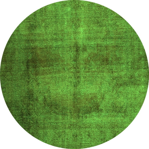Ahgly Company Indoor Round Persian Green Traditional Area Rugs, 8' Round