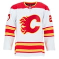 thumbnail image 2 of Matt Coronato Chandail adidas Blanc des Flames de Calgary Signé avec Note de 1er But #/27, 2 of 3