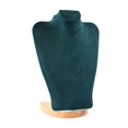 thumbnail image 3 of Milaget Necklace Display Chain Bust Stand Holder Decor for Showcase Store Countertop 30 cm Green Velvet, 3 of 9