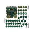thumbnail image 3 of Leodye 42Pack Flocked Velvet Christmas Tree Ball Ornaments Set, Decorative Hanging Baubles, Shatterproof Plastic Decorations for Xmas Tree, Wreath, Garland, 3 of 6