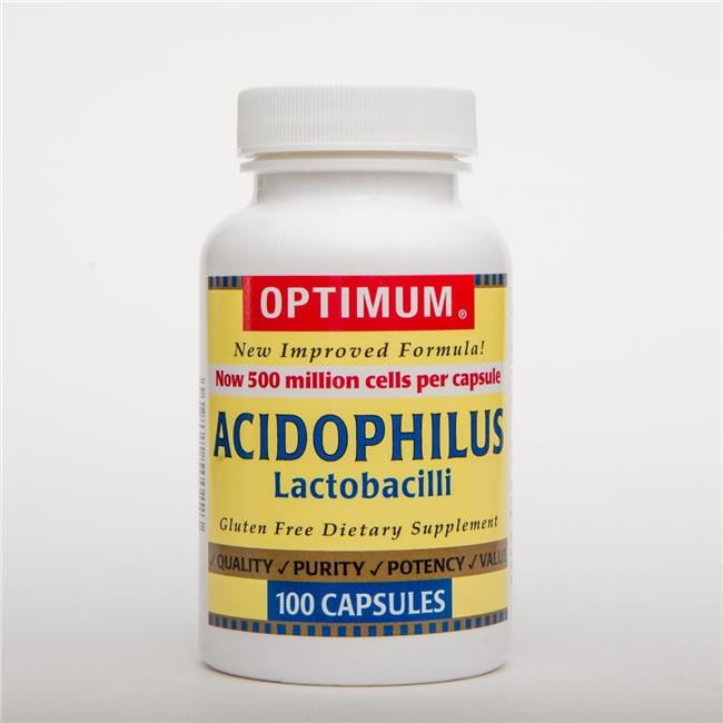 Optimum Acidophilus Lactobacilli Capsules, 100 Count