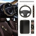 thumbnail image 3 of KUIFORTI Butterfly Car Seat Covers Full Set for Women Floral Steering Wheel Cover+Seat Belt Cover Pad+Trash Bag+Rearview Mirror Cover+Coasters+Car Vent Storage Organizer+Key Chain, 3 of 7