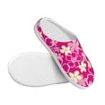 thumbnail image 3 of Rateoe Vintage Flowers Print Women's Men's Cotton Knit Slippers Lightweight Memory Foam Indoor House Shoes with Anti-Skid Sole-40/41, 3 of 7