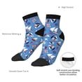 thumbnail image 4 of Goofa Colorful Sailing Ship Pattern Non Slip Socks with Grips for Elderly, Crew Socks Yoga Hospital Socks Cushioned Sole Gripper Socks for Men Women, 4 of 5