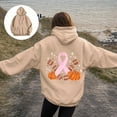 thumbnail image 5 of UngA Cotton Pullover Hoodie Womens Solid Hoodies Fall Fashion Casual Long Sleeve Hooded Sweatshirts Loose Comfy Trendy Pullover Tops with Pockets Khaki,3XL, 5 of 7