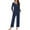 Navy, variant on Fengactive Women's 2-Piece Pajama Set Long Sleeve Top with Button and Long Pants with Pockets Fall Lounge Sleepwear